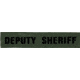 Shellback Tactical Deputy Sheriff ID Placard, Hook Back, 1 x 5in?h, Black on Olive, One Size Fits Most SBT-X213231A-DSH-BO