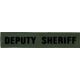 Shellback Tactical Deputy Sheriff ID Placard, Hook Back, 1 x 5inch, Black on Olive, One Size Fits Most, SBT-X213231A-DSH-BO