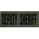 Shellback Tactical Deputy Sheriff ID Placard, Hook Back, 2 x 5in?h, Black on Olive, One Size Fits Most SBT-X213230-DSH-BO
