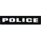 Shellback Tactical Police ID Placard, Hook Back, 1 x 5 inch, White on Black, One Size Fits Most, SBT-X213231A-POL-WB