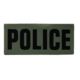 Shellback Tactical Police ID Placard, Hook Back, 3 x 7inch, Black on Olive, One Size Fits Most, SBT-X213229A-POL-BO