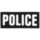 Shellback Tactical Police ID Placard, Hook Back, 2 x 5inch, White on Black, One Size Fits Most, SBT-X213230-POL-WB