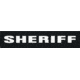 Shellback Tactical Sheriff ID Placard, Hook Back, 1 x 5in?h, White on Black, One Size Fits Most SBT-X213231A-SH-WB