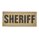 Shellback Tactical Sheriff ID Placard, Hook Back, 2 x 5in?h, Black on Coyote, One Size Fits Most SBT-X213230-SH-BC