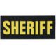 Shellback Tactical Sheriff ID Placard, Hook Back, 2 x 5inch, Gold on Black, One Size Fits Most, SBT-X213230-SH-GB