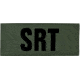 Shellback Tactical SRT ID-Placard, Hook Back, 2 x 5in?h, Black on Olive, One Size Fits Most SBT-X213230-SRT-BO