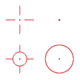 SightMark Ultra Shot R-Spec 1x 33x24 mm Reflex Red Dot Sight, 5 MOA dot, 3 MOA dot with 50 MOA circle, 3 MOA dot with 50 MOA crossshair, 3 MOA dot with 30 MOA circle/crosshair (subtensions total 50 MOA), Black, SM26041