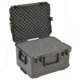 SKB Cases Injection Molded 22inx17inx12.70in Case w/Cube Foam, Wheels, Black, 3I-2217-12BC