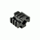 Sniper 3 Slot Barrel Mount W/Universal Picatinny Weaver Rail, Black, For Flashlight or Sight MBRQR