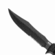 SOG SEAL Team Elite 12.3 inch Fixed Blade Knife, Partially Serrated Edge, Clip Point, AUS-8, Hardcased Black TiNi Blade, Black Handle, Ballistic Nylon Sheath, SE37-N