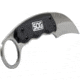 SOG Specialty Knives &amp; Tools Gambit Blade Knife, 2.58in, 7Cr17MoV Blade, Sheepsfoot, Black, Glass-Reinforced Nylon Handle, Silve, SOG-GB1001-CP