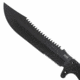 SOG Specialty Knives &amp; Tools Jungle Primitive Folding Knife, 9.5in, 8Cr13MoV Blade, Clip Point, Black, Kraton Handle, Black, SOG-F03TN-CP