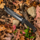 SOG Specialty Knives &amp; Tools Jungle Primitive Folding Knife, 9.5in, 8Cr13MoV Blade, Clip Point, Black, Kraton Handle, Black, SOG-F03TN-CP