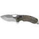 SOG Specialty Knives &amp; Tools Kiku XR Folding Knife, 3in, CTS XHP Blade, Tanto, Green, Linen Micarta Handle, SOG-12-27-01-57
