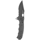 SOG Specialty Knives &amp; Tools SEAL XR Folding Knife, 3.9 in, CPM S35VN Stainless Steel, Clip Point, Nylon, Black, SOG-12-21-05-57