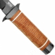SOG Specialty Knives &amp; Tools Super SOG Bowie Fixed Blade Knife, 7.5in, AUS-8 Blade, Clip Point, Brown, Leather Washers Handle, Black, SOG-SB1T-L