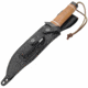 SOG Specialty Knives &amp; Tools Super SOG Bowie Fixed Blade Knife, 7.5in, AUS-8 Blade, Clip Point, Brown, Leather Washers Handle, Black, SOG-SB1T-L