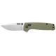 SOG Specialty Knives &amp; Tools Terminus XR G10 Folding Knife, 2.95 in, D2 Blade, Clip Point, Olive Drab, G10 Handle, Box, Silver/OD Green, SOG-TM1022-BX