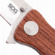 SOG Specialty Knives &amp; Tools Twitch II Folding Knife, 2.65in, AUS-8 Blade, Drop Point, Brown, Rosewood Handle, Silver, SOG-TWI17-CP