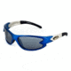 Sos Wraps / Slasher - Fm Sunglasses, Frame - Metallic Blue, Lens - Smoke-fm