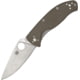 Spyderco C122GBNM4P Tenacious 3.35in Folding Plain CPM M4 Blade/ Brown Textured G10 Handle Includes Pocket Clip, C122GBNM4P