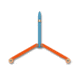 Spyderco BaliYo Pens,Orange/Blue, YUS116