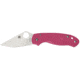 Spyderco Para 3 Lightweight Folding Knife, 2.93in, CTS BD1N, Satin Plain Leaf Blade, FRN Pink Handle, C223PN