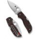 Spyderco Chaparral Folding Knife, 2.8in, CTS XHP, Leaf Blade, Satin Finish, Red Fatcarbon Carbon Fiber, Red Handle, C152CFRDP