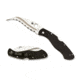 Spyderco Civilian Black G-10 Handle, Serrated Blade Fold Knife C12GS