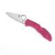 Spyderco Delica 4 Flat Ground Pink, CPM S30V Steel, PlainEdge, Pink, C11FPPNS30V