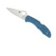 Spyderco Delica4 Lightweight Blue FRN Handle, Flat Ground FE Blade Fold Knife C11FPBL