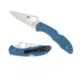 Spyderco Delica4 Lightweight Blue FRN Handle, Flat Ground FE Blade Fold Knife C11FPBL