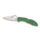 Spyderco Delica 4 Lightweight Folding Knife Green FRN Handle, Flat Ground FE Blade C11FPGR