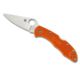 Spyderco Delica 4 Lightweight Folding Knife Orange FRN Handle, Flat Ground FE Blade C11FPOR