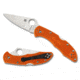 Spyderco Delica4 Lightweight Orange FRN Handle, Flat Ground FE Blade Fold Knife C11FPOR