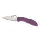 Spyderco Delica4 Lightweight Purple FRN Handle, Flat Ground FE Blade Fold Knife C11FPPR