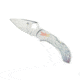 Spyderco Dragonfly SS Tattoo FE Blade Folding Knife, 2.32in, VG-10, Leaf Blade, Stainless Steel Handle, C28PT