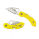 Spyderco Dragonfly2 Yellow FRN Handle, H-1 Serrated Blade Fold Knife C28SYL2