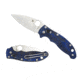 Spyderco Manix2 Folding Knife, Translucent Blue FRCP Handle, BD-1 Fine Edge Blade C101PBL2