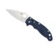 Spyderco Manix 2 Lightweight Folding Knife, 3.39in, Plain Edge, CPM S110V, Drop Point Blade, FRCP, Dark Blue Handle C101PDBL2
