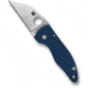 Spyderco Microjimbo Folding Knife, 2.45in, CPM SPY27, Wharncliffe Blade, G-10 Blue Handle, C264GPCBL
