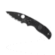 Spyderco Native 5 Lightweight Folding Knife, 3.11in, CPM S30V, Drop Point, Black Blade, Serrated, FRN Black Handle, C41SBBK5