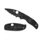 Spyderco Native 5 Lightweight Folding Knife, 3.11in, CPM S30V, Drop Point, Black Blade, Serrated, FRN Black Handle, C41SBBK5