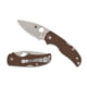 Spyderco Native 5 Folding Knives, 2.95in, CPM 15V, G-10, Satin, Brown, 716104018154