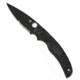 Spyderco Native Chief Lightweight Folding Knife, 4.02in, CTS-BD1N Stainless Steel, Drop Point, Black DLC, Combo, Black, C244PSBBK