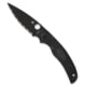 Spyderco Native Chief Lightweight Folding Knife, 4.02in, CTS-BD1N Stainless Steel, Drop Point, Black DLC, Fully Serrated, Black, C244SBBK