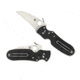 Spyderco P'Kal PlainEdge Folding Knife, 2.95in, CPM S30V Steel, Clip Point Blade, G-10, Black Handle, C103GP