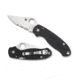 Spyderco Para 3 Folding Knife, Combo Blade, Satin Finish, Black Handle, C223GPS