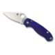 Spyderco Para 3 Folding Knife, G-10 Steel, Plain Edge, Satin Finish, Dark Blue Handle, CPM S110V, C223GPDBL