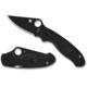 Spyderco Para 3 Lightweight Folding Knife, 2.93in, CTS BD1N, Plain DLC Leaf Blade, Black FRN Handle, C223PBBK
